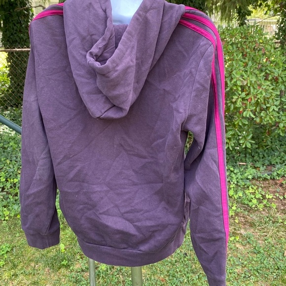 Adidas Women's Purple Hoodie - Picture 5 of 6
